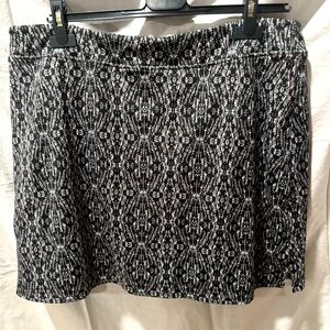 Tranquility Black and White A-Line Mini Skirt